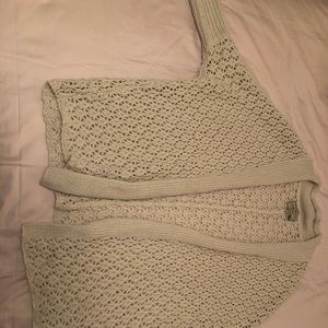 Cream chunky knit lucky brand cardigan sweater